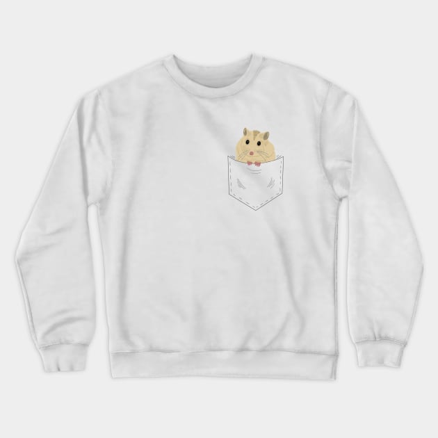 Pocket Hamster Crewneck Sweatshirt by Geometrico22